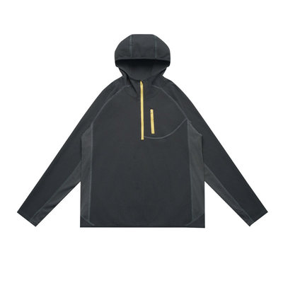 山系户外连帽卫衣男女拼色抗菌