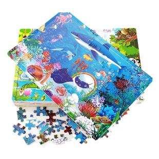 100/200片木质儿童拼图宝宝益智力3到6-4-5-7-8-10岁男孩女孩玩具