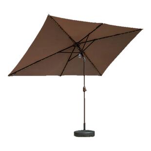 户外遮阳伞阳台庭院花园太阳伞防晒沙滩伞咖啡馆岗亭伞带太阳能灯