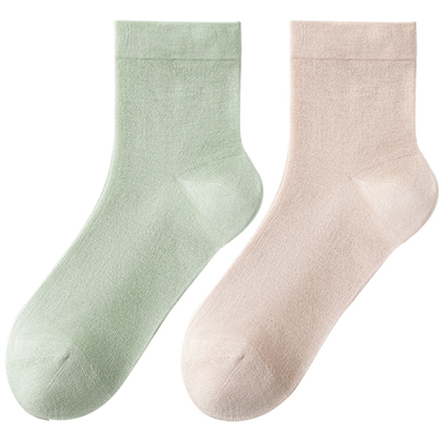 【精选桑蚕丝】网眼透气白色女袜