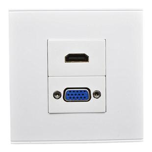 86型VGA多媒体墙壁面板免焊拧线VGA投影仪HDMI高清延长线数字电视