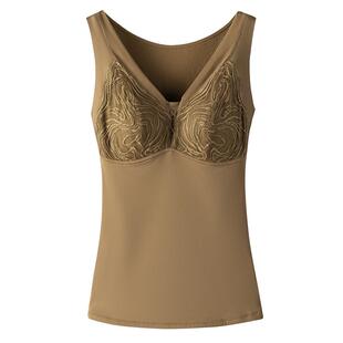 冬季保暖背心女双层加绒加厚带胸垫文胸一体式罩杯打底内衣发热