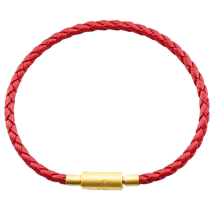 周家ctf同款真牛皮绳手链编织手绳可穿珠子搭配转运珠半成品男款