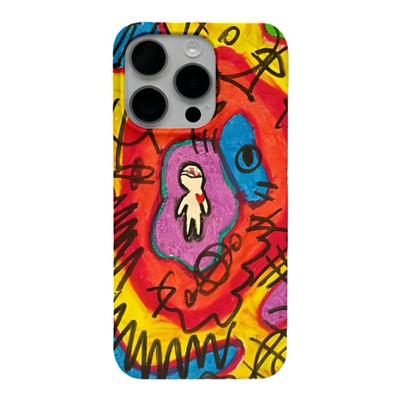 ins个性插画适用华为mate70PRO手机壳iPhone16promax新款小米15PRO红米k80硬壳OPPOReno13苹果14爆款菲林软壳