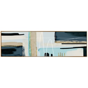 客厅装饰画现代简约背景墙壁画酒店床头艺术画卧室横版抽象长挂画