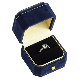 京梵求婚钻戒戒指盒高级迷你便携精致高档小首饰盒单个珠宝戒指