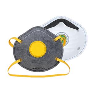 艾美头戴式杯型KN95口罩防工业粉尘活性炭装修打磨矿工重污染专用
