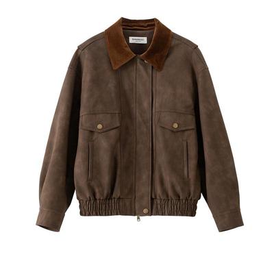 BANANACICI灯芯绒领拼接夹克