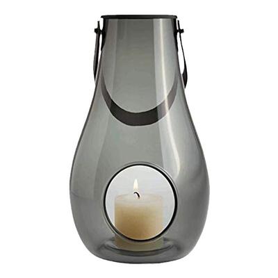 丹麦透明玻璃灯笼烛台花器