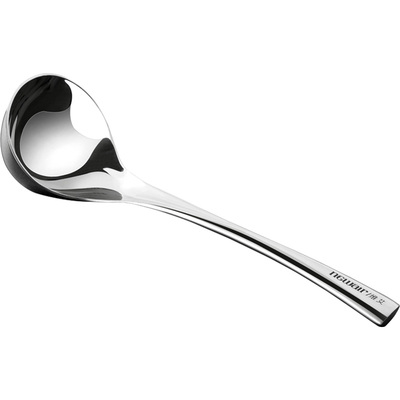 304不锈钢加厚长柄加深汤勺