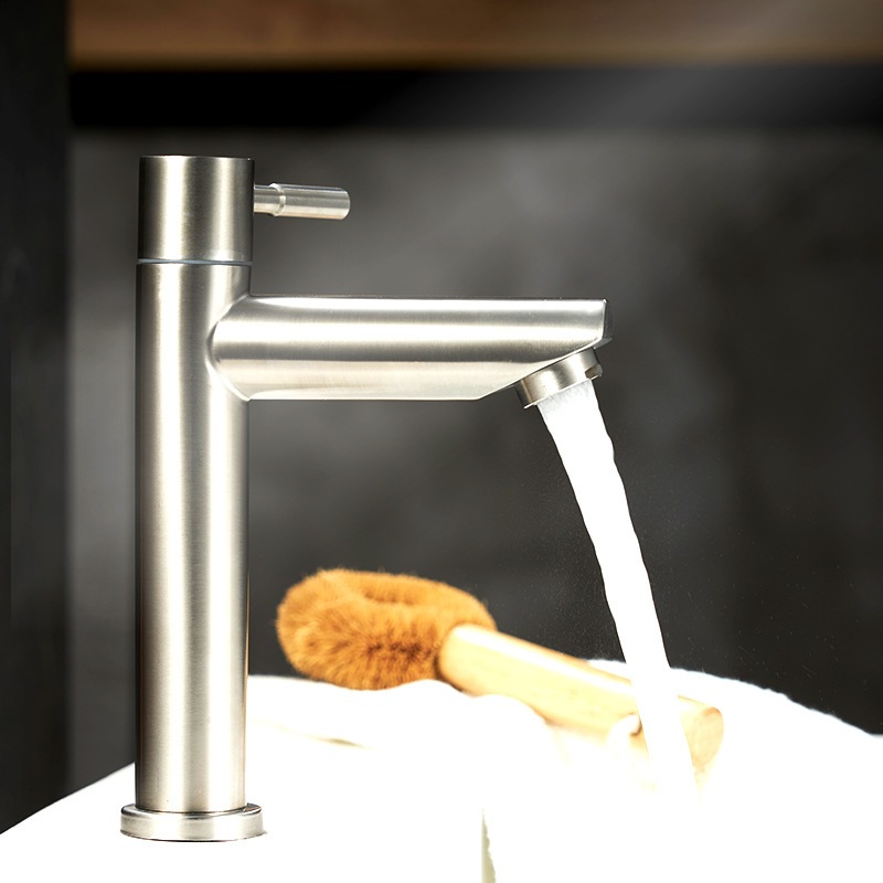 304不锈钢水龙头陶瓷阀芯配件卫浴单洗面盆手柄浴室柜台面盆盆