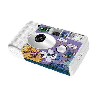 火星人插画半格54张复古柯达富士傻瓜一次性彩色胶片胶卷相机