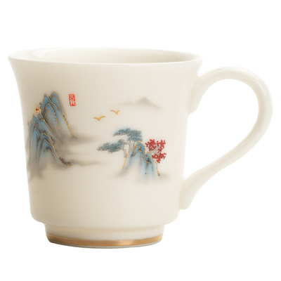 恋上造物羊脂玉白瓷茶杯主人杯