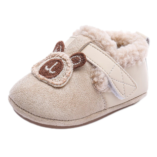 婴儿学步鞋女宝宝鞋子小月龄宝宝步前鞋婴幼儿冬鞋男婴儿棉鞋软底