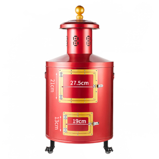 新款复古不锈钢焚烧桶精致拜神烧纸桶家用烧金桶特大号加厚聚宝盆