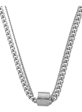 潮搭项链AUDREY姐姐钛钢双层女