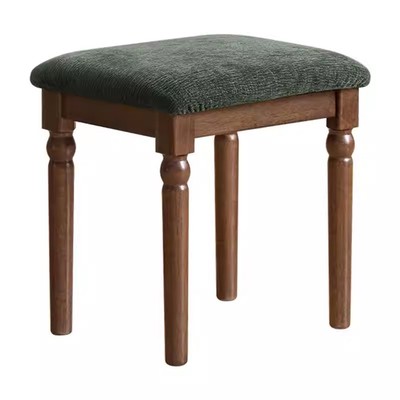 源氏木语加兰实木梳妆凳美式复古