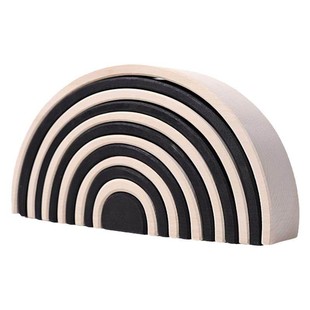 德国Grimm's格林彩虹黑白色大彩虹滚轮迷你儿童益智玩具幼儿园3岁