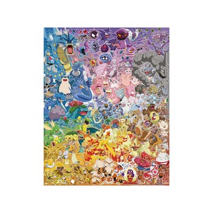 3D-JP宝可梦塑料平面拼图2000片精灵图鉴皮卡丘151大集合H4252