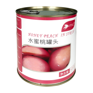 整箱金逸水蜜桃罐头粉桃丁毛桃白桃瓣果肉粒烘焙装饰水果奶茶原料