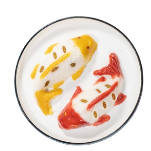 年夜饭锦鲤鱼形年糕八宝山楂鱼礼盒装年年有余糯米饭豆沙年糕鱼