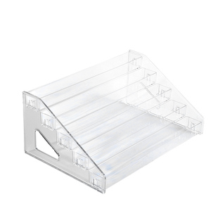 透明吧唧展示架卡片谷子徽章置物架桌面收纳盒化妆阶梯香水多层