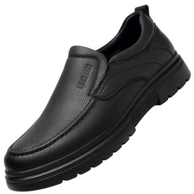 强人3515平底男士皮鞋加绒保暖