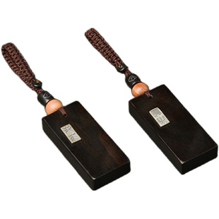 长乐未央纯银黑檀木乌木钥匙扣挂件汽车吊坠车钥匙木质挂饰挂坠