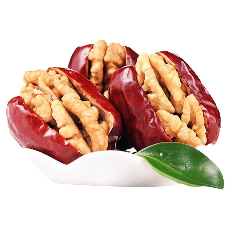 新货六郎新大红枣夹核桃仁黑枣独立包装新鲜休闲零食礼盒箱特产