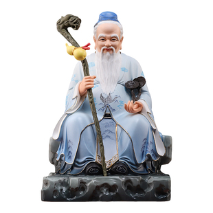 戴玉堂陶瓷药王孙思邈菩萨像供奉家用药王爷佛像大医精诚神像摆件