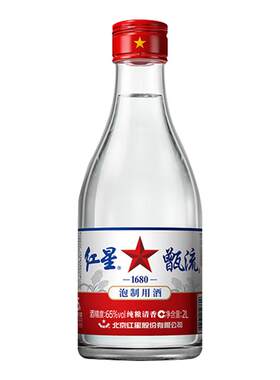 红星二锅头65度纯粮酿造泡酒2L