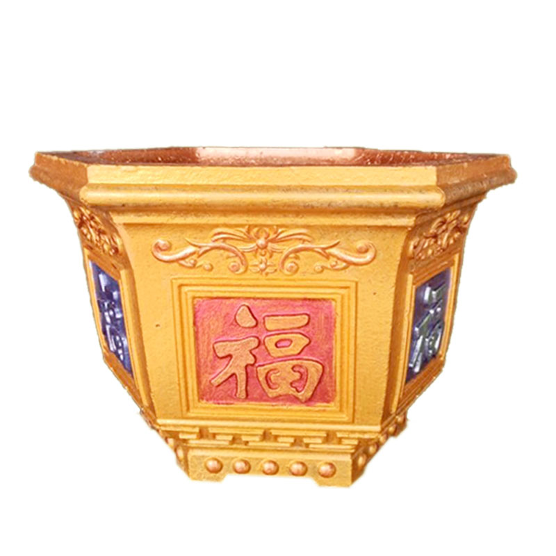 底部灌浆花盆模具六角水泥盆