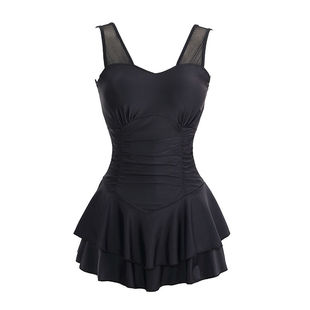 DK泳衣女泡温泉2025新款高级感显瘦连体裙式小胸聚拢露背绝美泳装