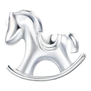 PROMESSA周生生爱情密语Pt950铂金耳饰小木马单只白金耳钉89821E