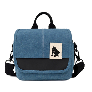 单肩斜挎帆布包适用佳能m6数码相机保护套微单 DV长焦摄影相机包