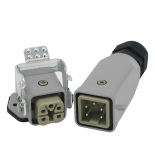 重载连接器4芯5芯（4+1）矩形热流道插头HA-004-02D10A