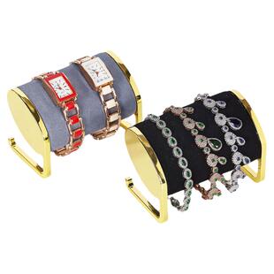 众美达金属超纤首饰架手链手表展示架手镯托珠宝陈列道具饰品拍摄