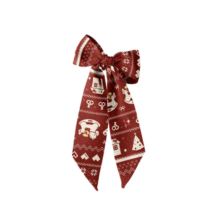 奥松费尔岛摇摇马新年礼物文创红色系脖长条颈饰腰带绑包发带丝巾