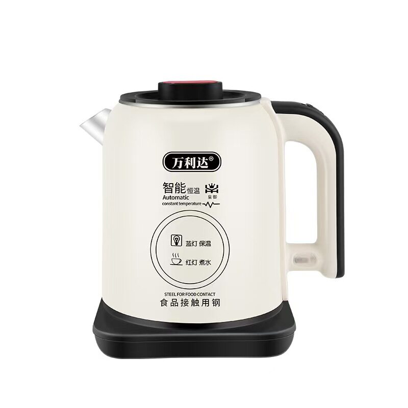 万利达正品304烧水壶家用耐用热水壶双层防烫大容量自动断电保温