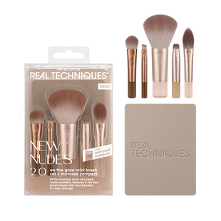 【新品】RT奶咖便携收纳化妆刷套装迷你旅行彩妆刷全套差旅带镜子