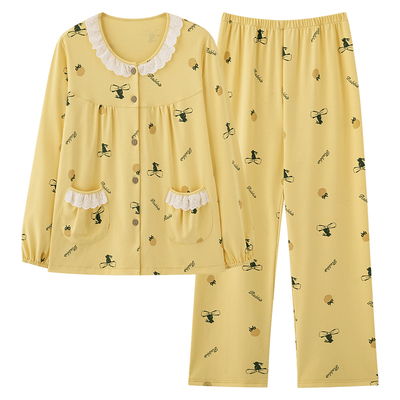 芬腾正品春秋纯棉女士薄款家居服