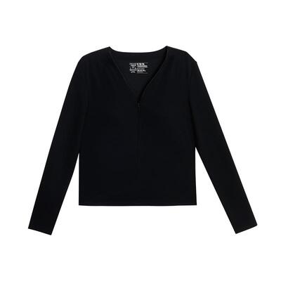 AIMER CHUANG一件出门秋冬女士V领长袖带胸垫打底上衣CA722072