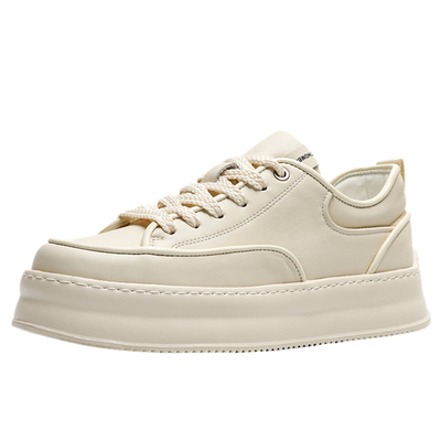 休闲运动鞋真皮透气百搭小白鞋