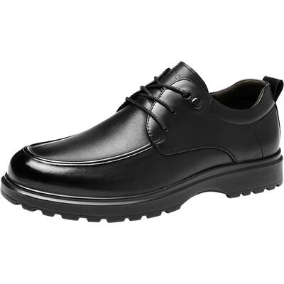 HLA/海澜之家男鞋新款春季真皮流行商务休闲皮鞋男士耐磨德比鞋