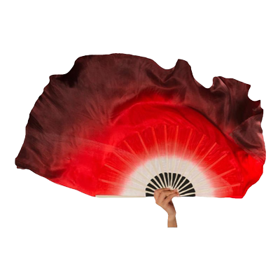 归途有风同款酒红渐变舞蹈扇