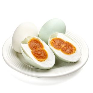 湖北沙湖农家散养双黄咸鸭蛋不太咸咸鸭蛋熟双黄蛋麻鸭蛋20枚包邮