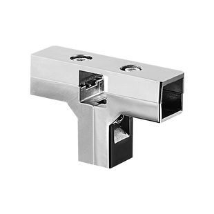 不锈钢方管25*25连接件货架兰花架服装展架紧固件接头弯头三四通