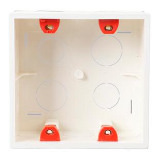 120型六位暗盒大正方形盒双线盒PVC阻燃开关面板暗装加厚底盒