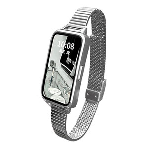 【竹节小蛮腰】适用华为手环11/10表带9NFC腕带band8小蛮腰金属表链智能运动荣耀手环9腕带band7/6pro女生nfc