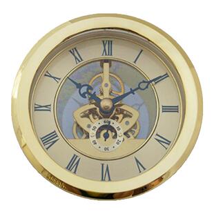 透视钟胆高档座钟齿轮镂空表胆欧式客厅金银钟头适合搭配小鹿简约